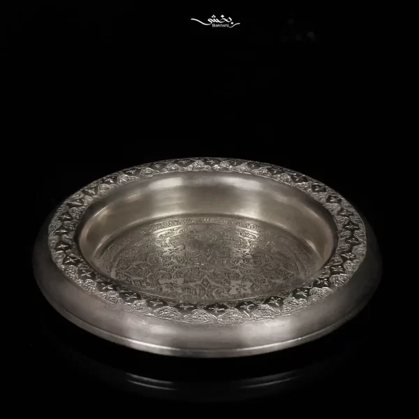 زیرسیگاری نقره گرد ترنج ریزقلم