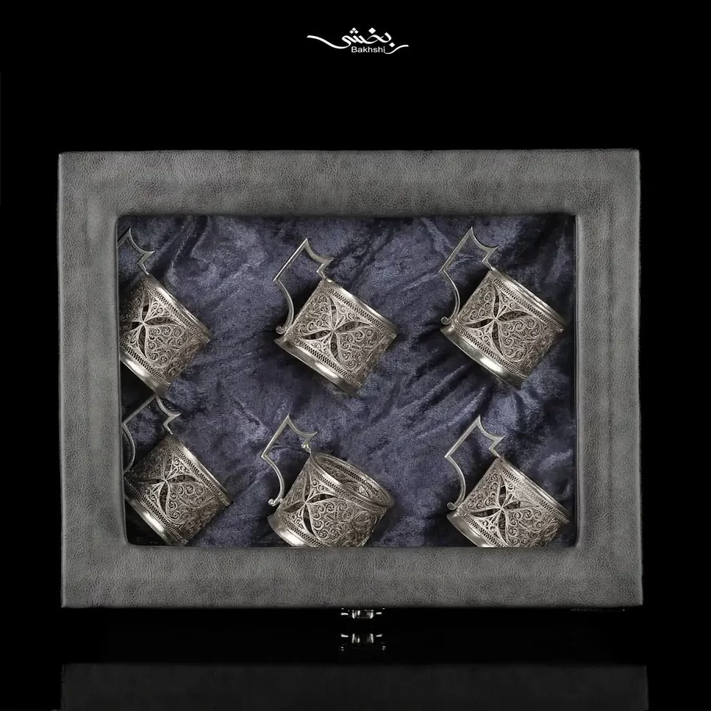 انگاره نقره شش عددی ملیله زنجان