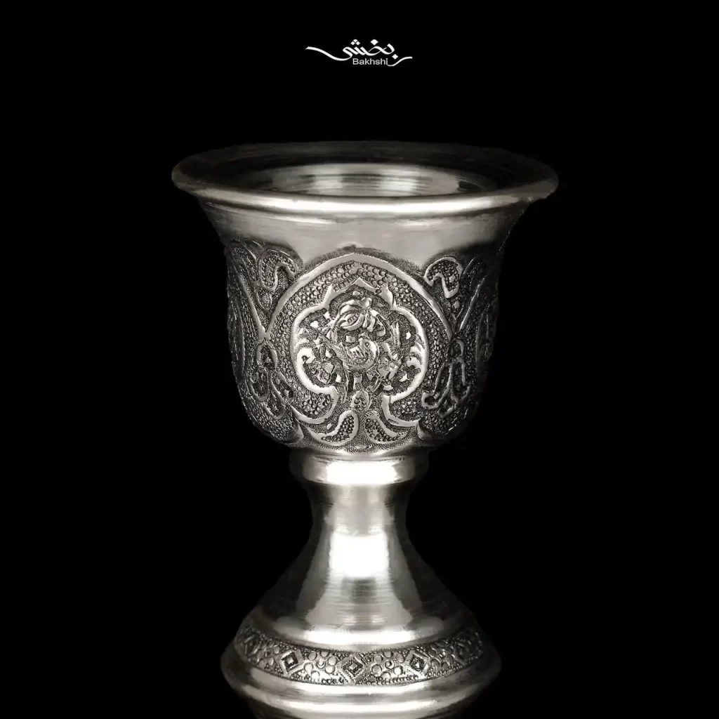 ست آینه و شمعدان مشبک و گل و مرغ ریزقلم اعلا