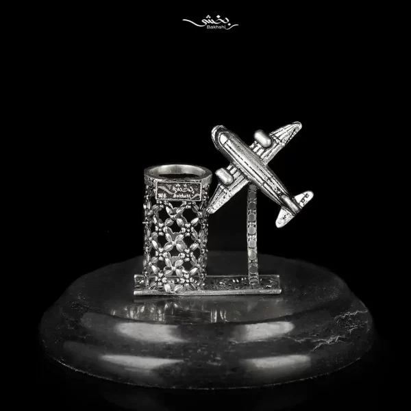 جاقلمی نقره و ساعت هواپیما