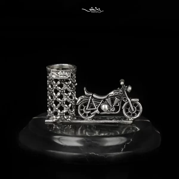 جاقلمی نقره و ساعت موتور