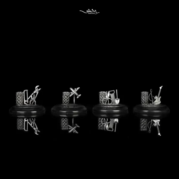 جاقلمی نقره و ساعت