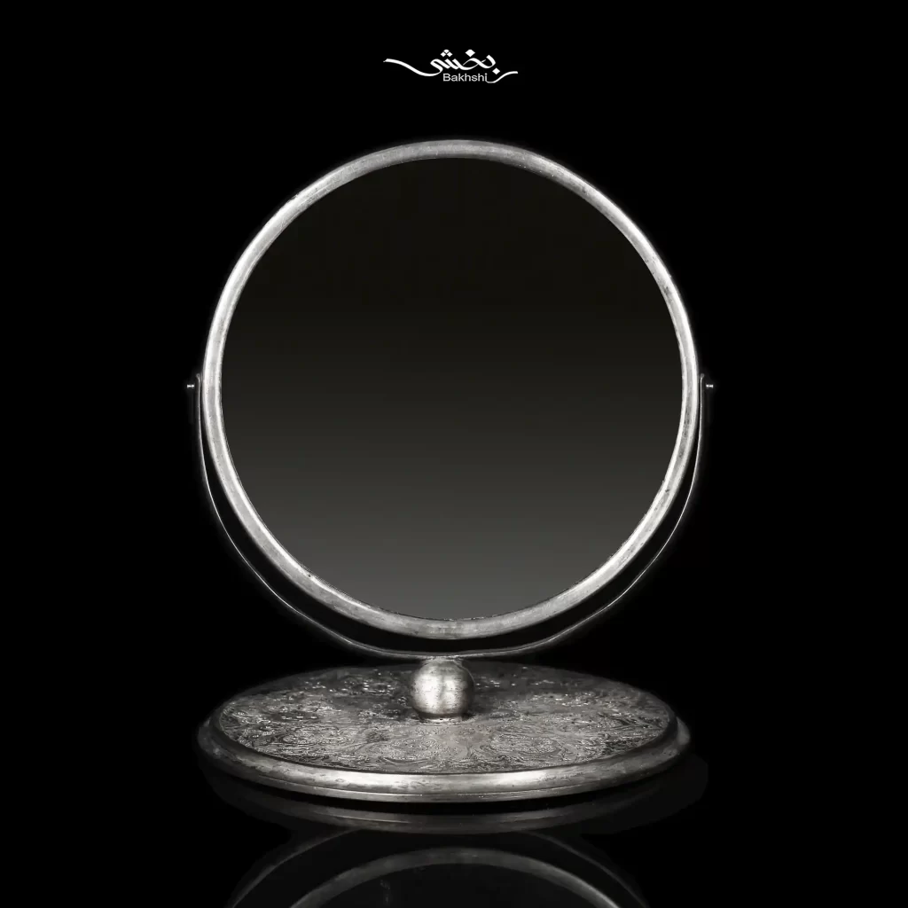 آینه نقره قلم ترنج اعلا گهواره ای