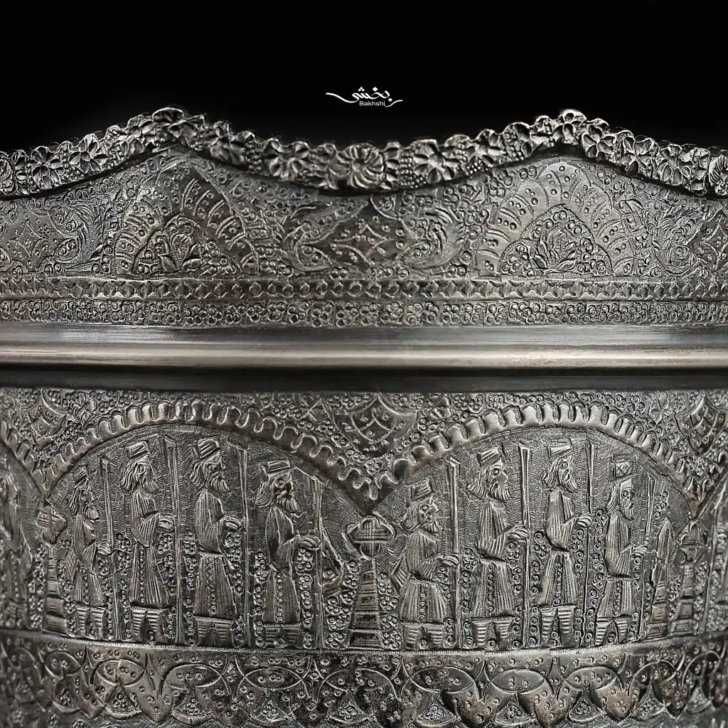 سطل نقره دسته دار قلم تخت جمشید