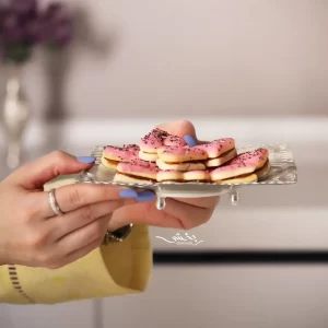 شیرینی خوری نقره مربع قلم تبریز