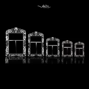 قاب عکس نقره مستطیل قلم تبریز