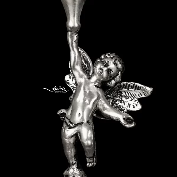 شمعدان کریستال نقره پایه فرشته