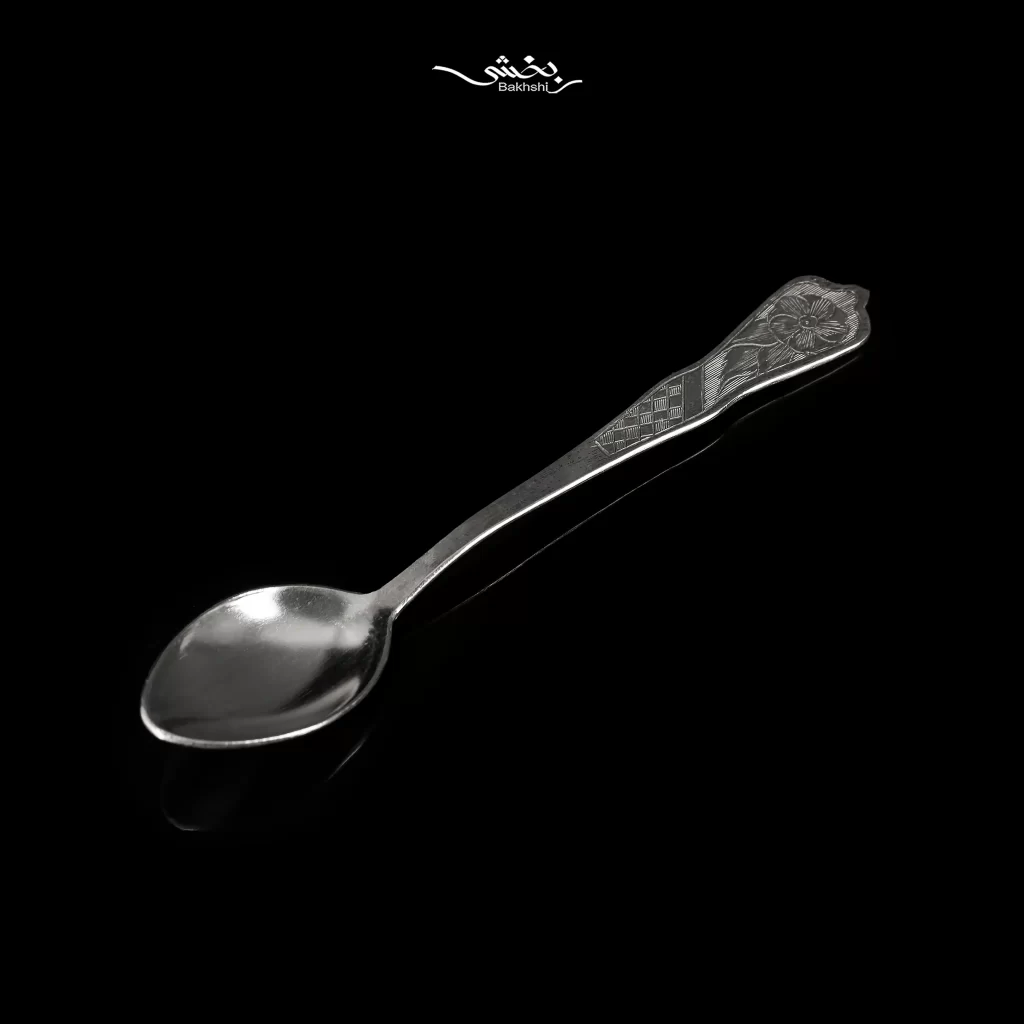قاشق چایخوری نقره 6 عددی قلم تبریز