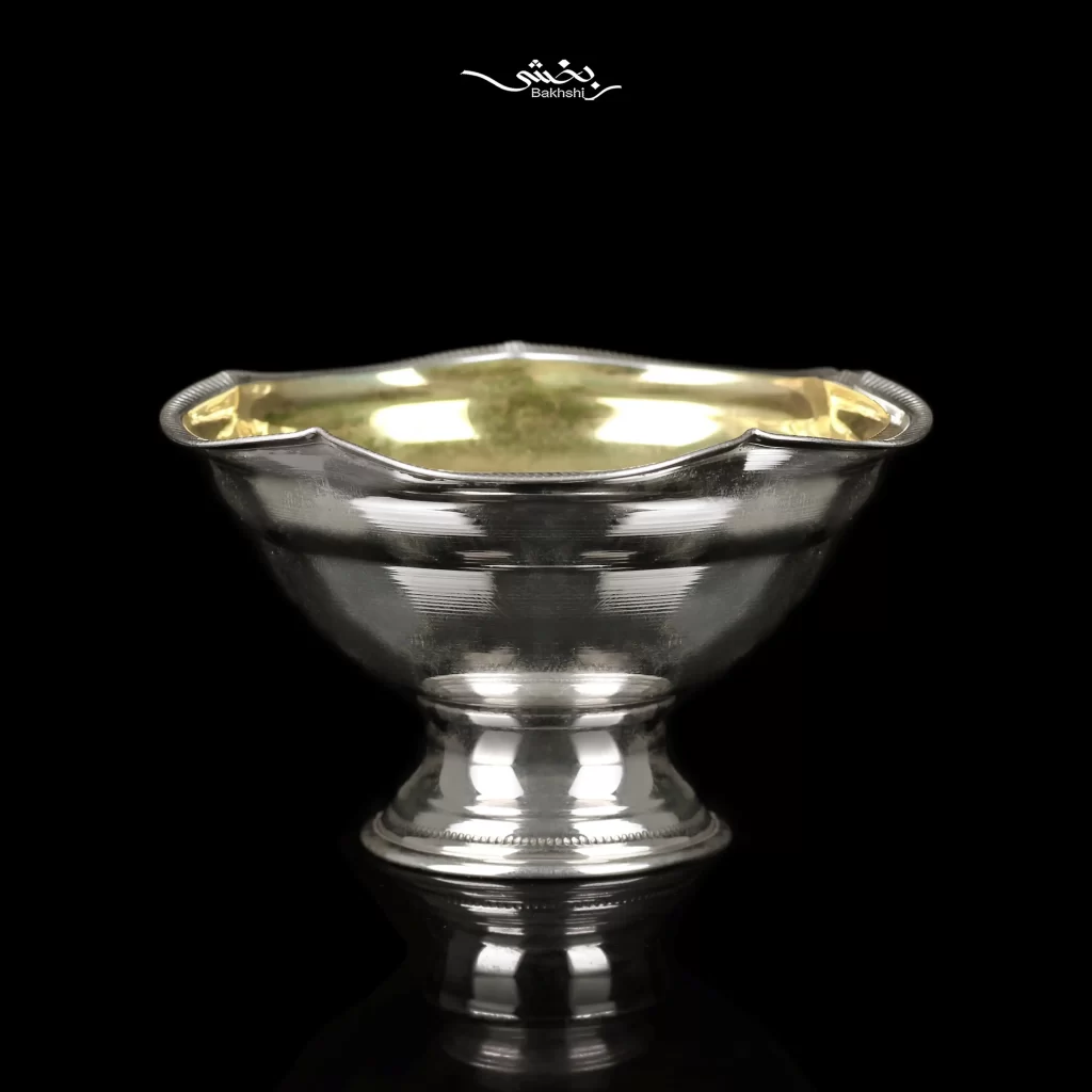 کاسه پایه دار نقره مدرن