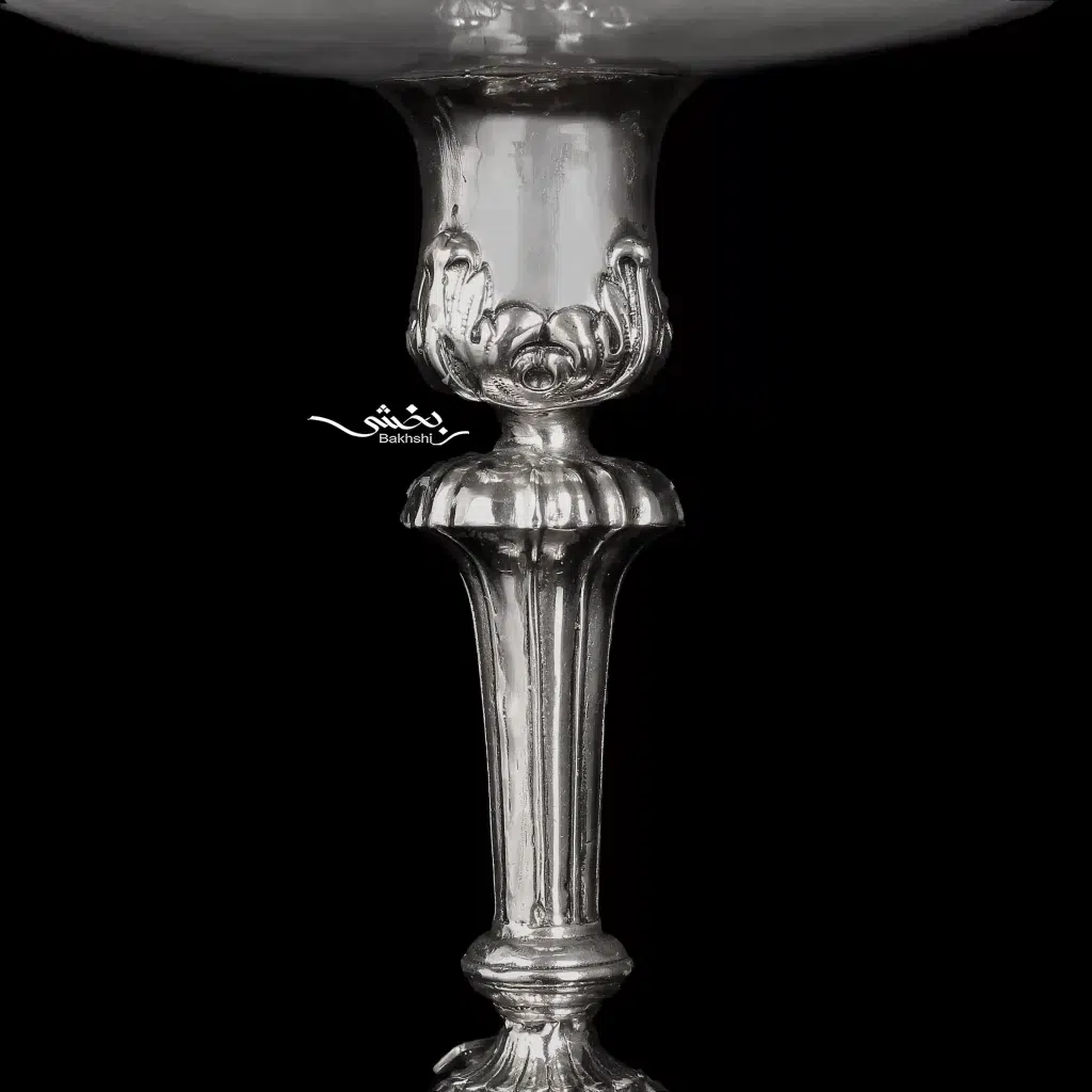 شیرینی خوری سرامیک نقره پایه ستونی