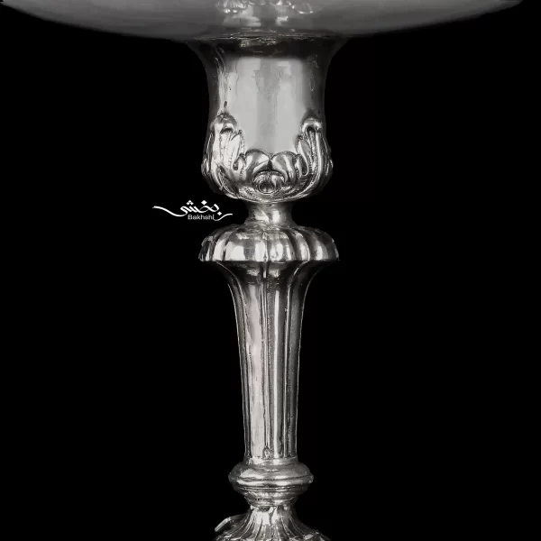 شیرینی خوری سرامیک نقره پایه ستونی