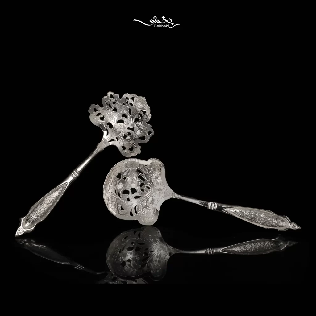 قاشق آجیل نقره قلم تبریز