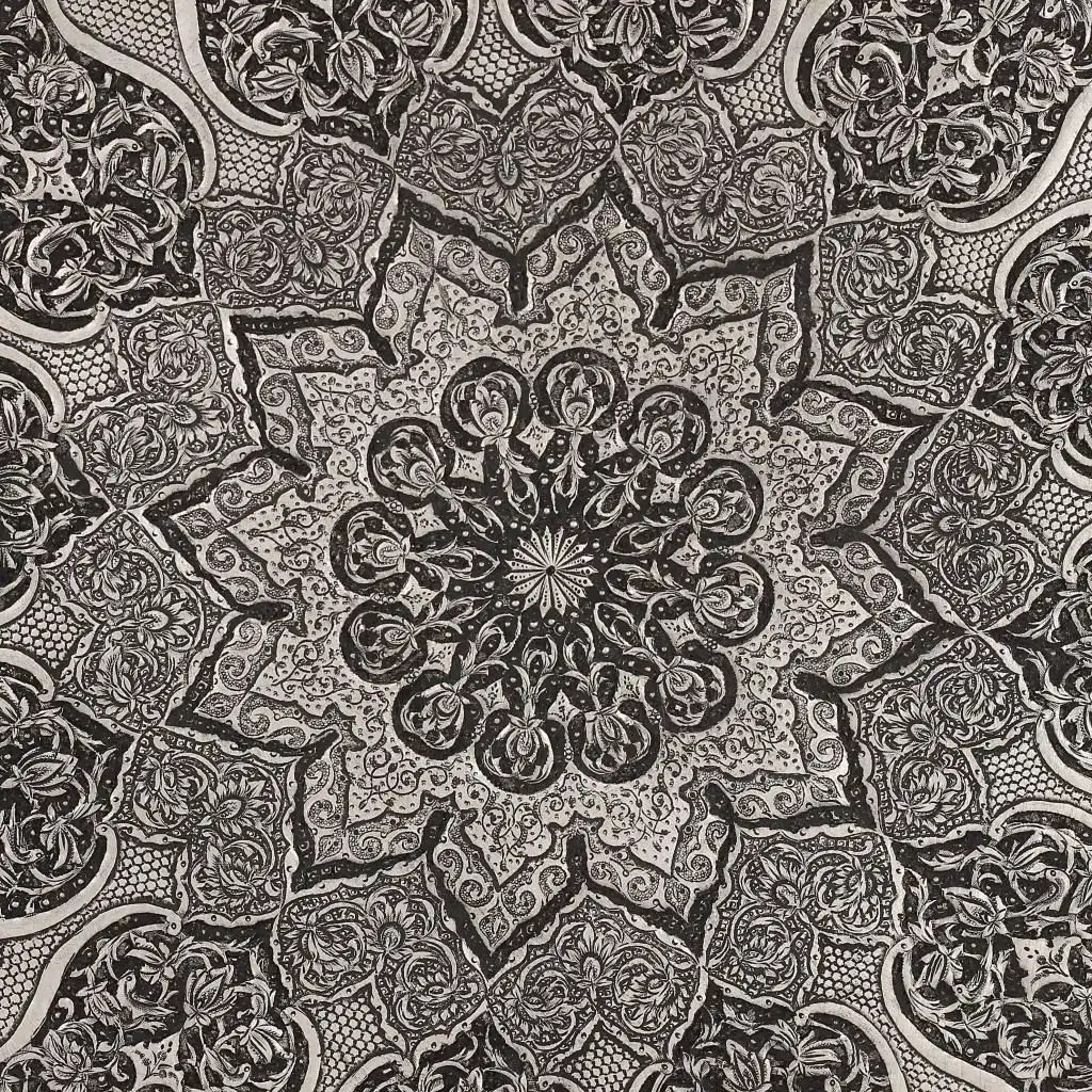 سینی گرد نقره مشبک اعلا