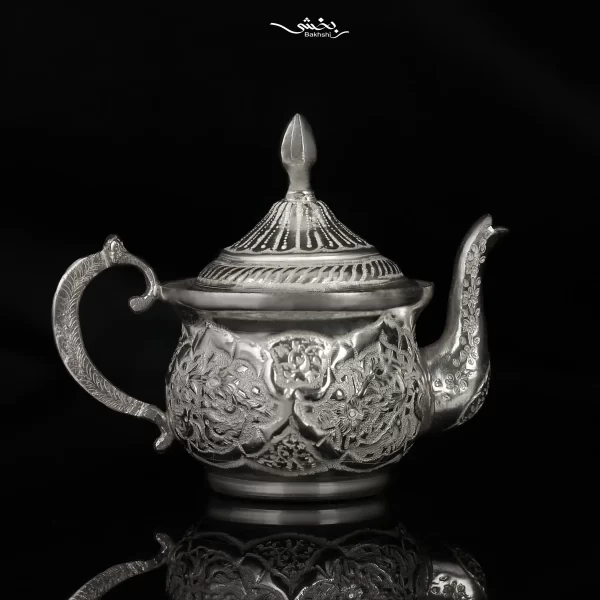 قوری نقره قهوه خوری قلم گل و مرغ