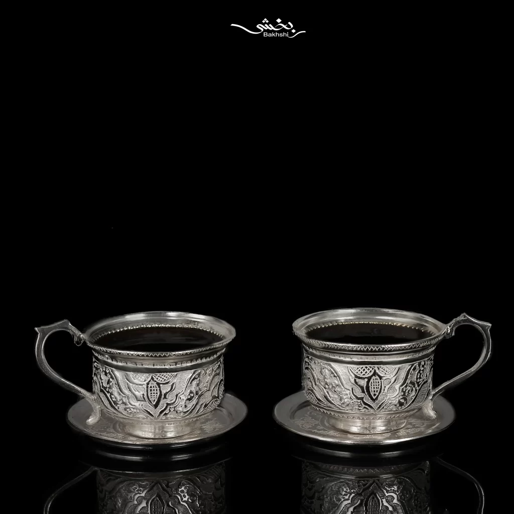 ست فنجان و نعلبکی قهوه خوری قلم اسلیمی