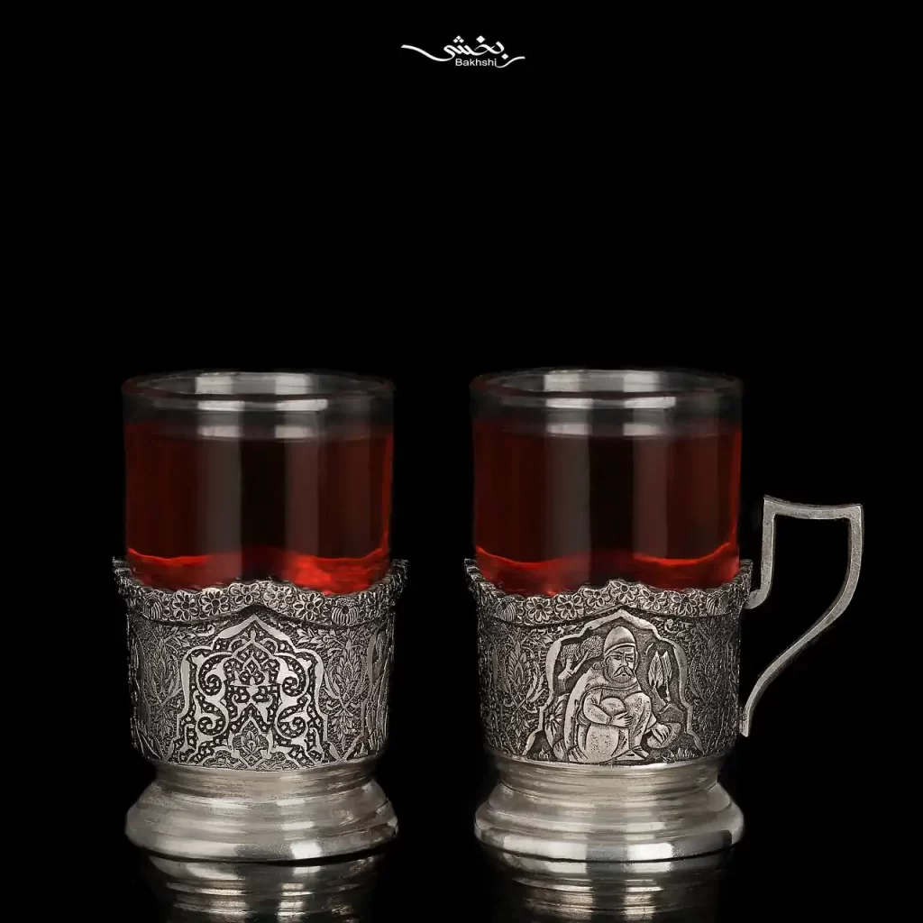 انگاره نقره شش عددی قلم مینیاتور