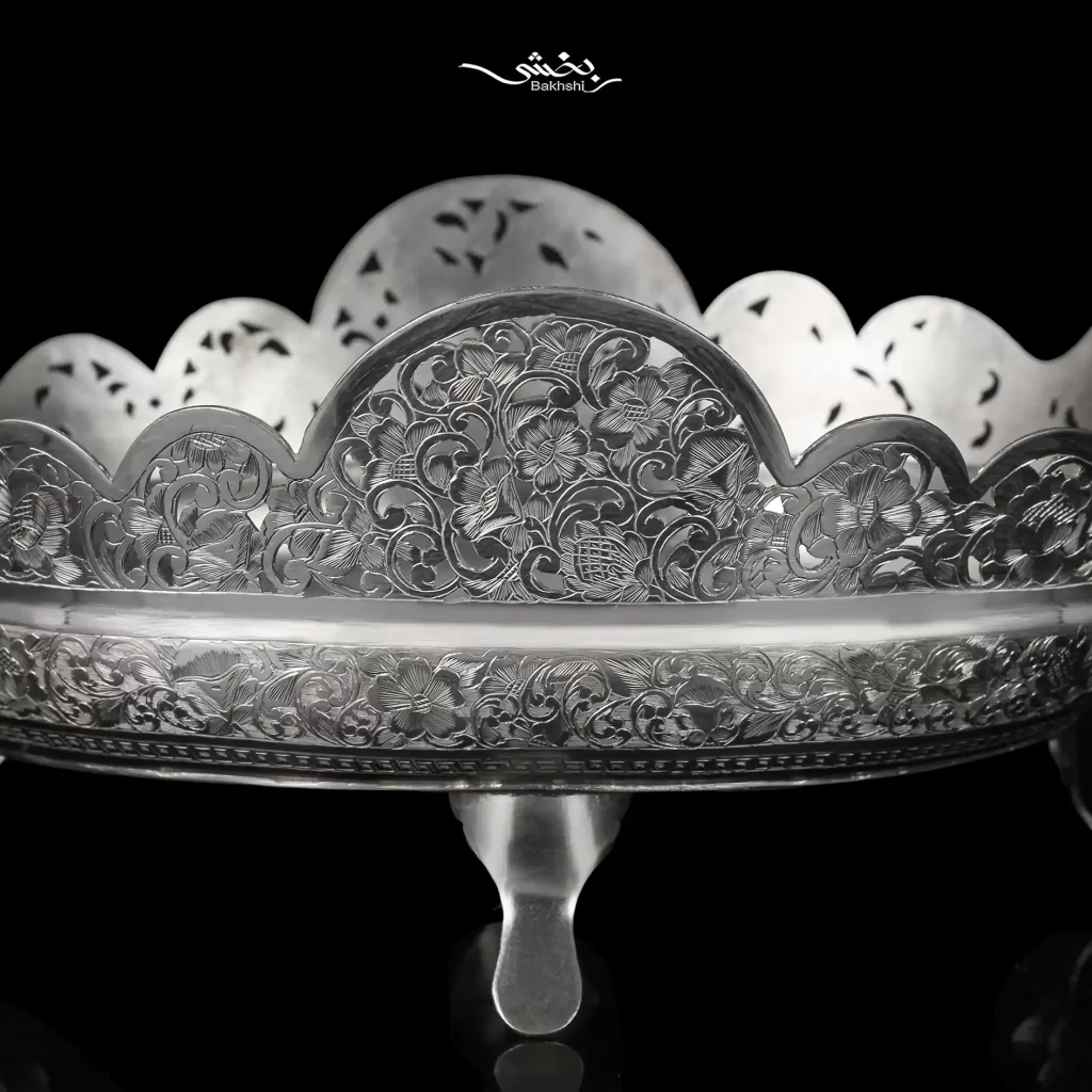 کشکول ژاردنین نقره قلم تبریز