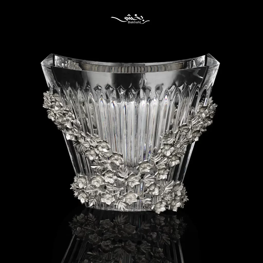 جای کارد و چنگال کریستال نقره