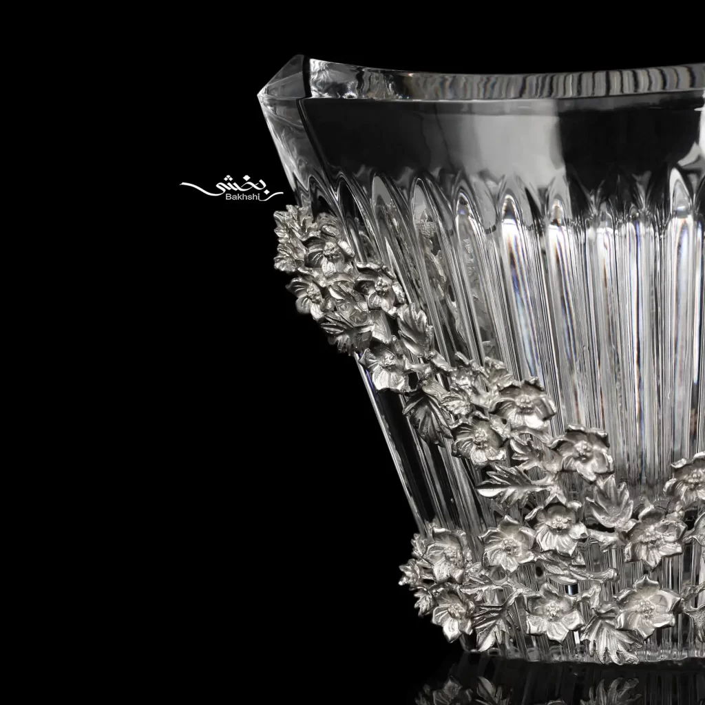 جای کارد و چنگال کریستال نقره