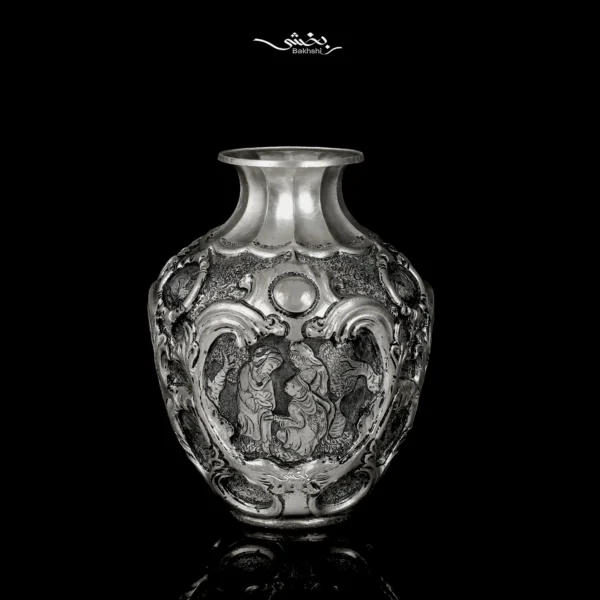 گلدان نقره اناری قلم مینیاتور اعلا