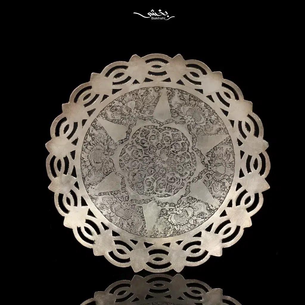 شیرینی خوری نقره 6 عددی ترنج قدیمی