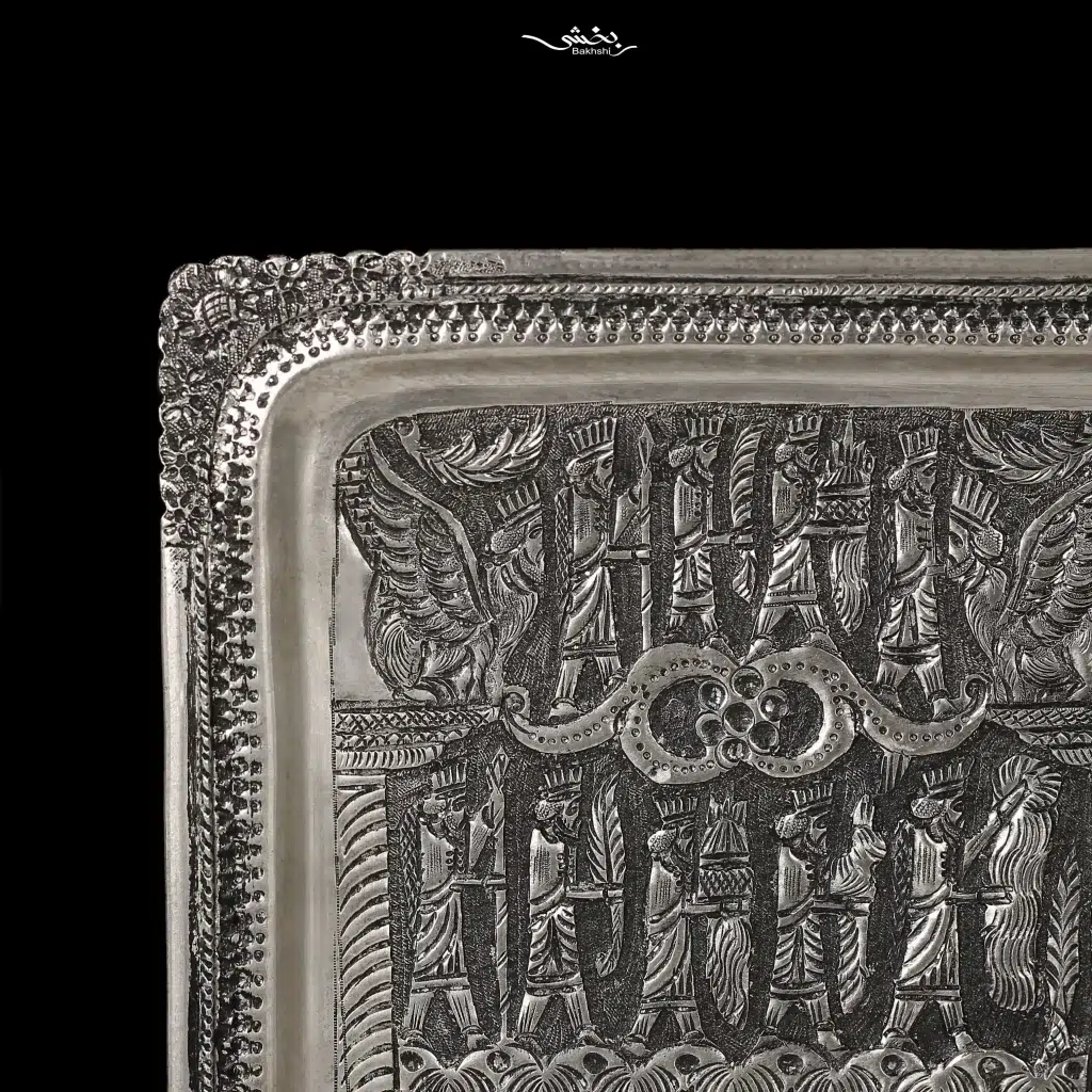 میوه خوری نقره پایه دار قلم تخت جمشید