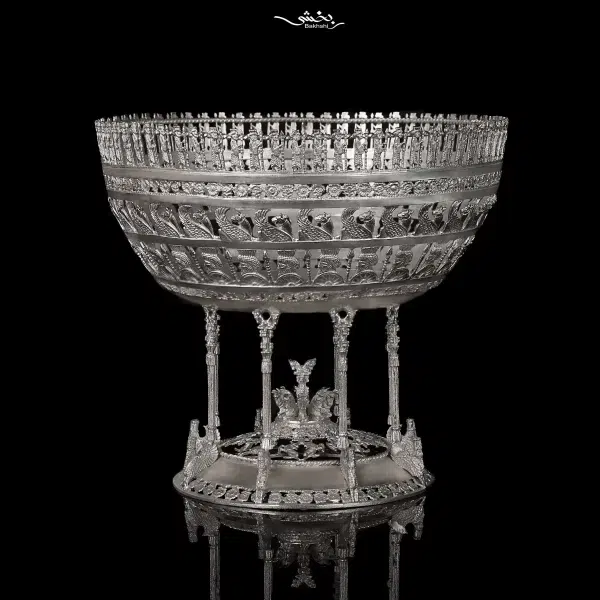 میوه خوری نقره پایه دار قلم تخت جمشید