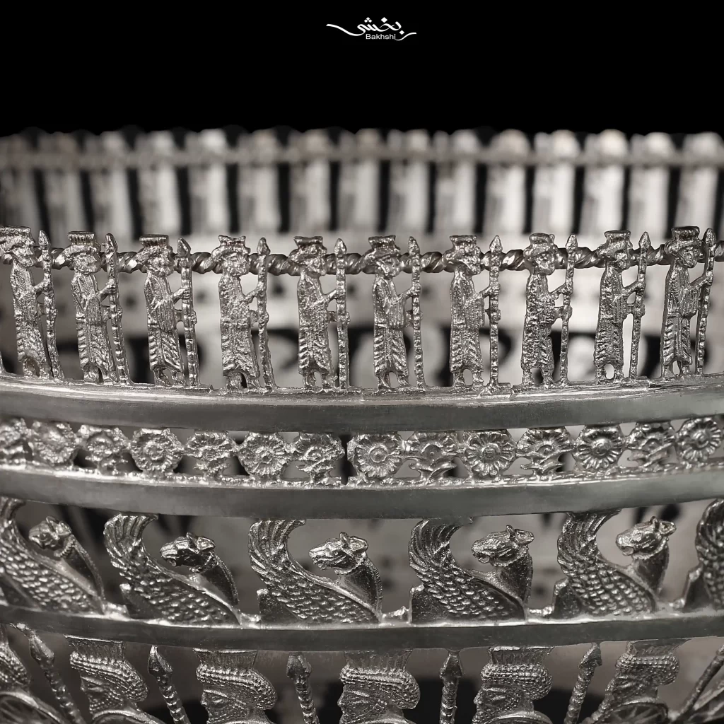 میوه خوری نقره پایه دار قلم تخت جمشید