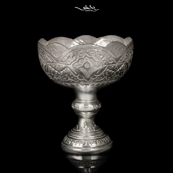 کاسه 6 عددی نقره پایه دار قلم اسلیمی