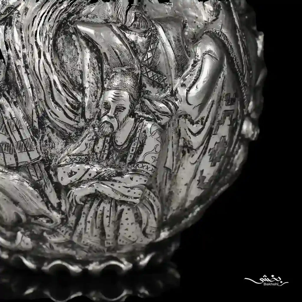 گلدان نقره اناری مینیاتور اعلا حجمی