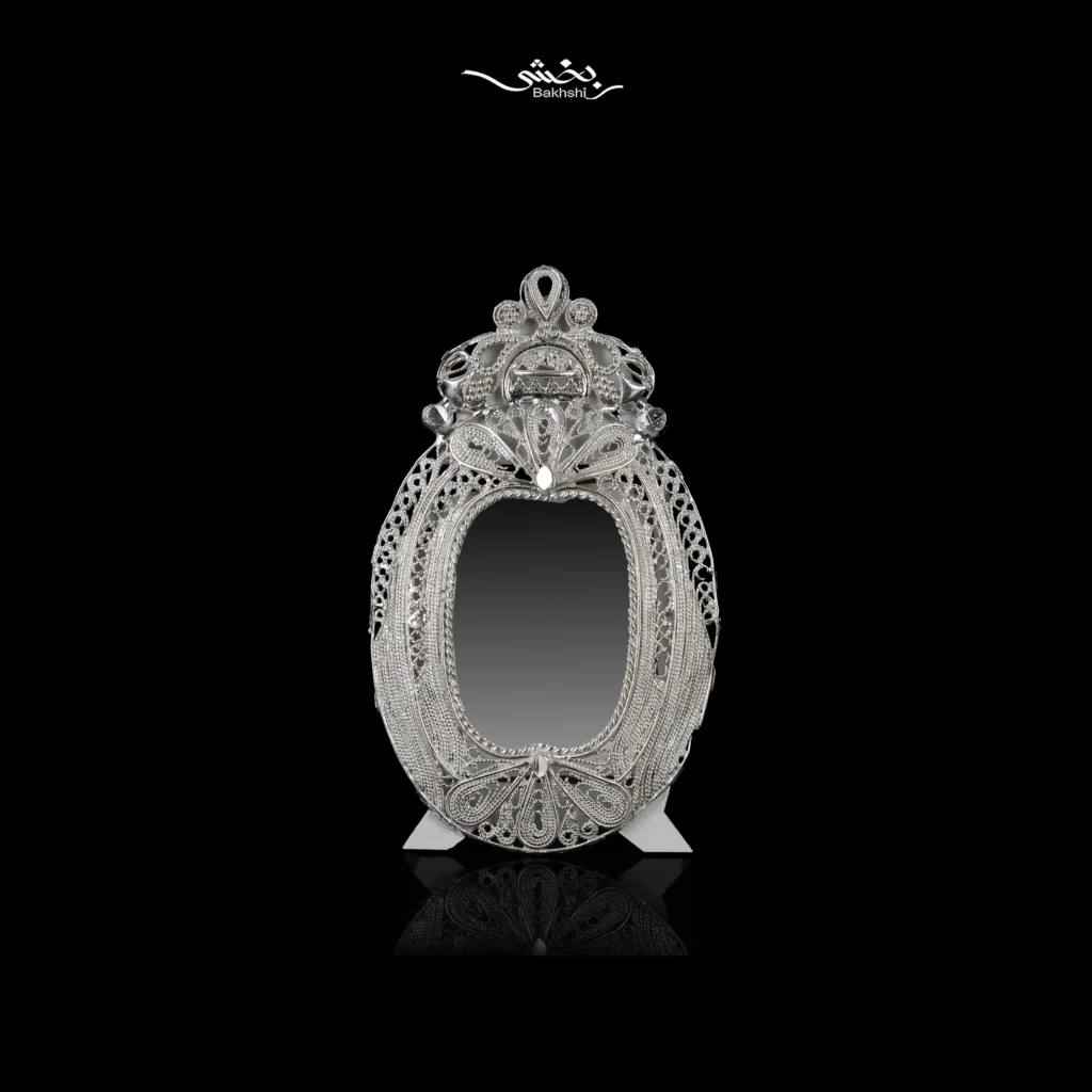 قاب عکس نقره ملیله کد 12