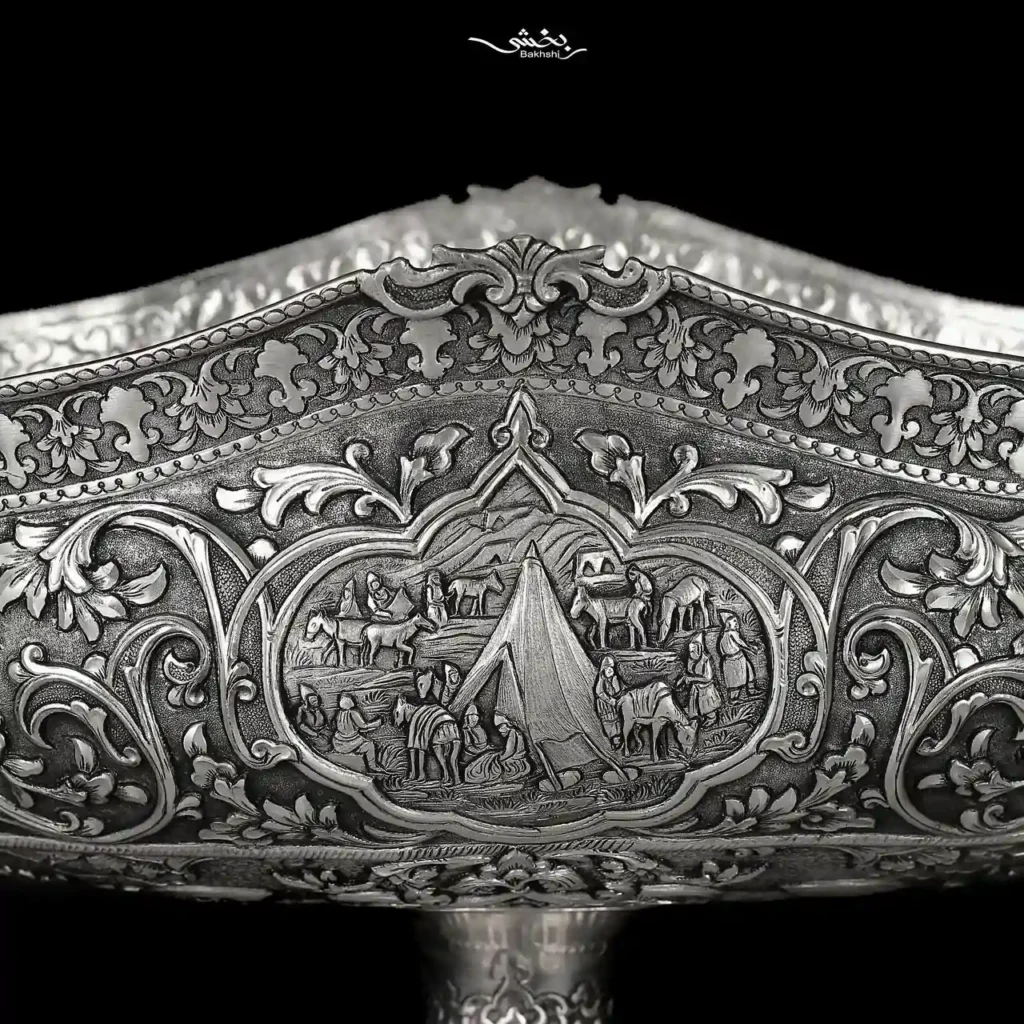 کشکول نقره مینیاتور اعلا