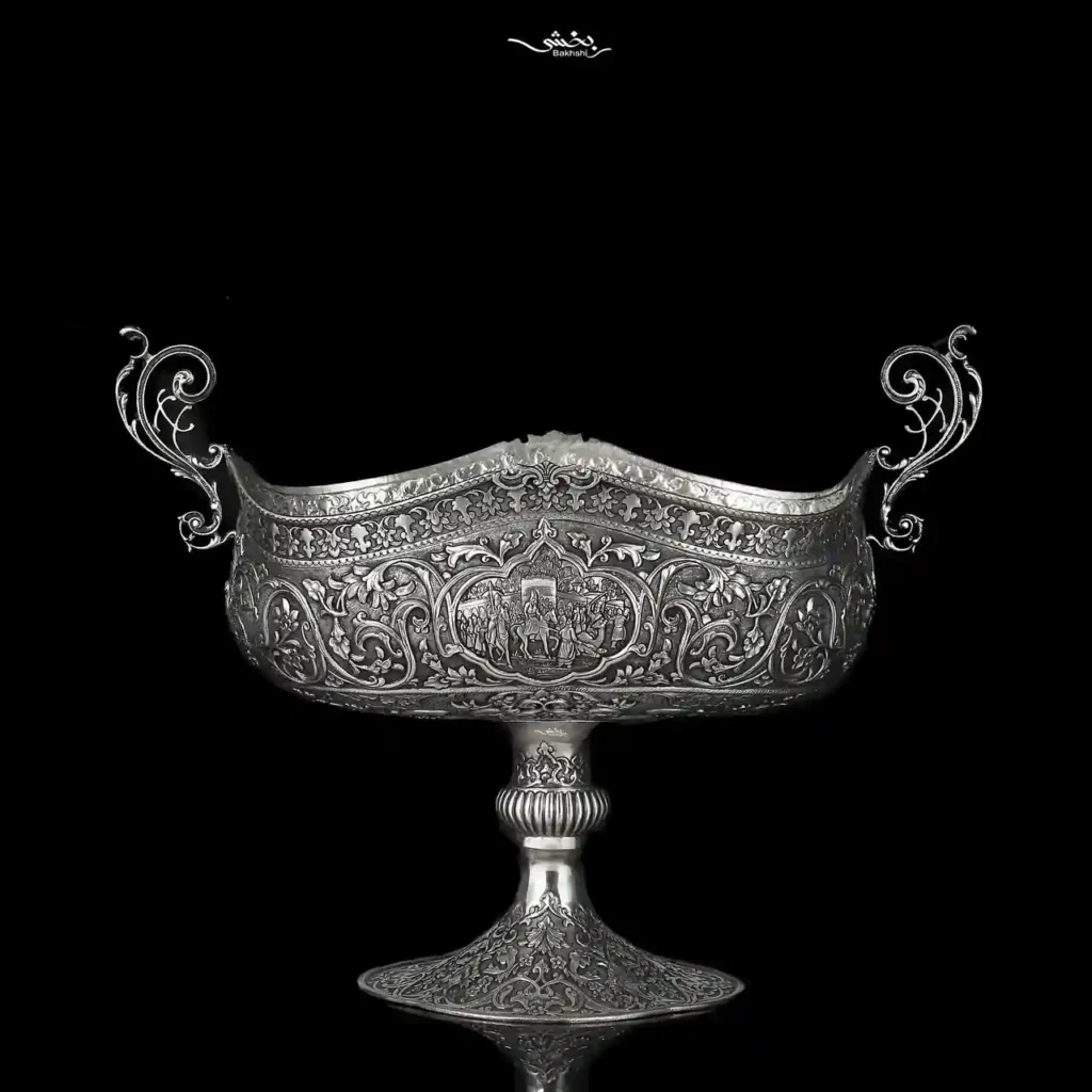 کشکول نقره مینیاتور اعلا