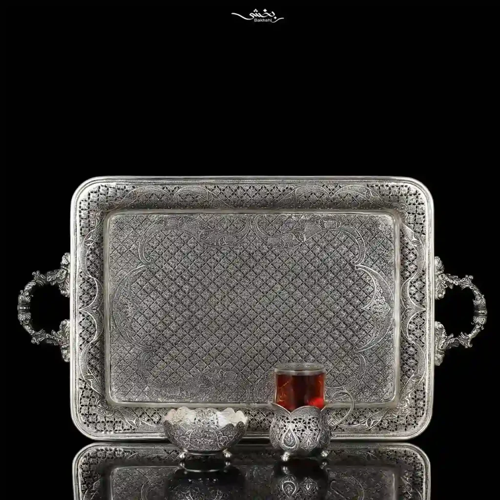 ست چایخوری نقره نخودی اعلا