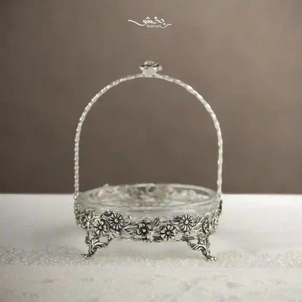 سبد کوچک بلور نقره