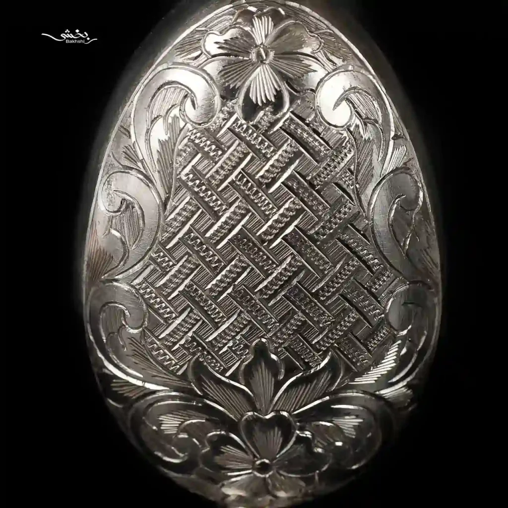 نمکدان نقره جفتی دلربا قلم تبریز