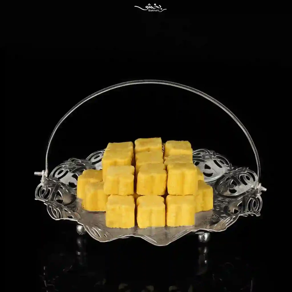 سبد نقره دسته دار گرد قلم تبریز