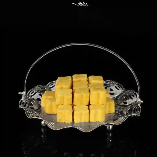 سبد نقره دسته دار گرد قلم تبریز