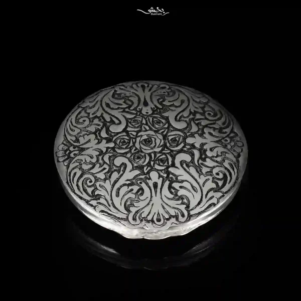 آینه نقره جیبی قلم مینیاتور