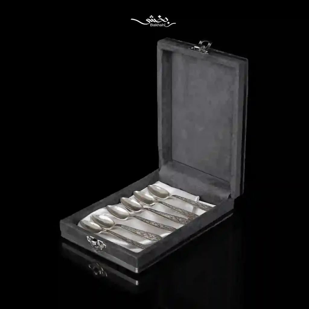 قاشق چای خوری نقره ترنج