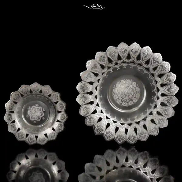 بشقاب نقره قلم ترنج