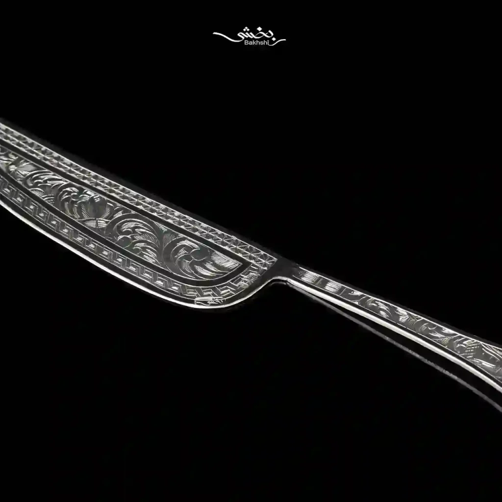 کارد کیک نقره قلم تبریز کد2