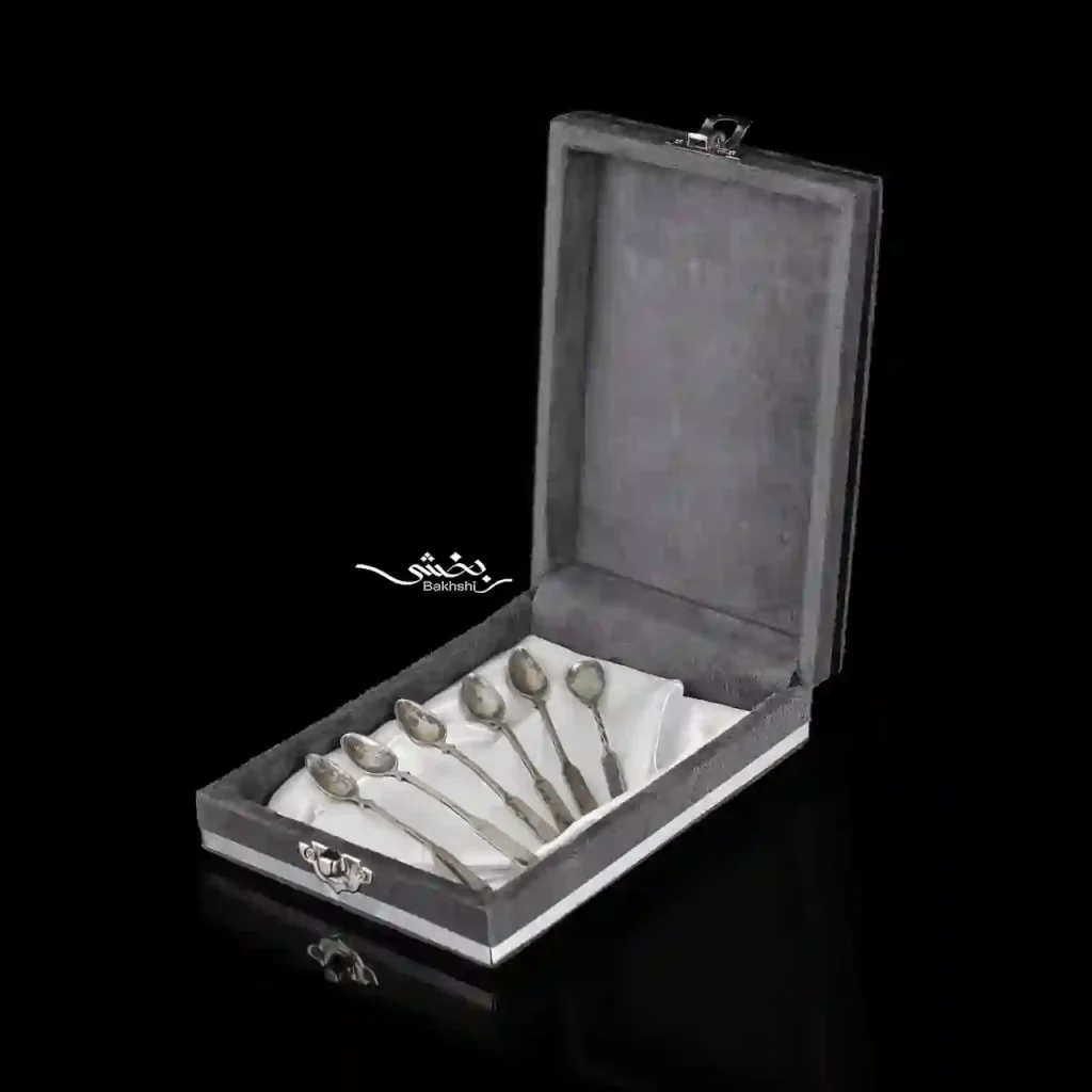 قاشق چای خوری نقره بدون قلم