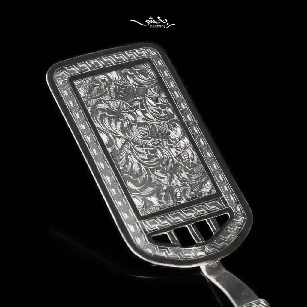 کفگیر کیک نقره قلم تبریز کد2