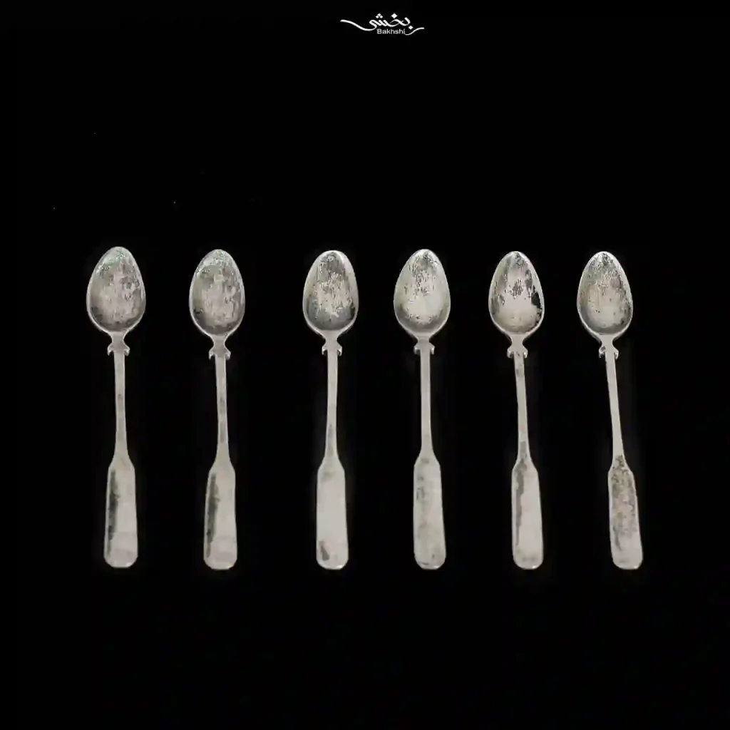 قاشق چای خوری نقره بدون قلم