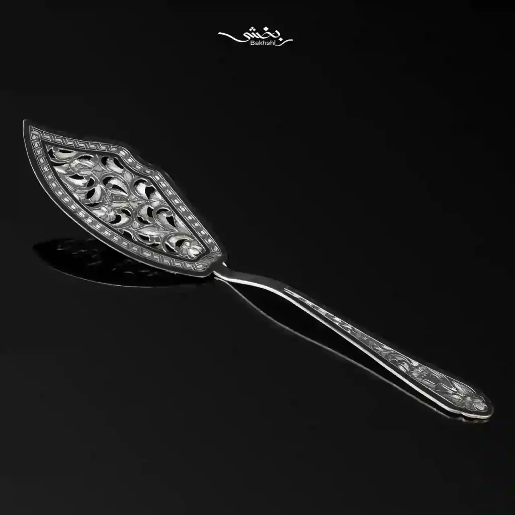 کفگیر کیک نقره قلم تبریز کد4