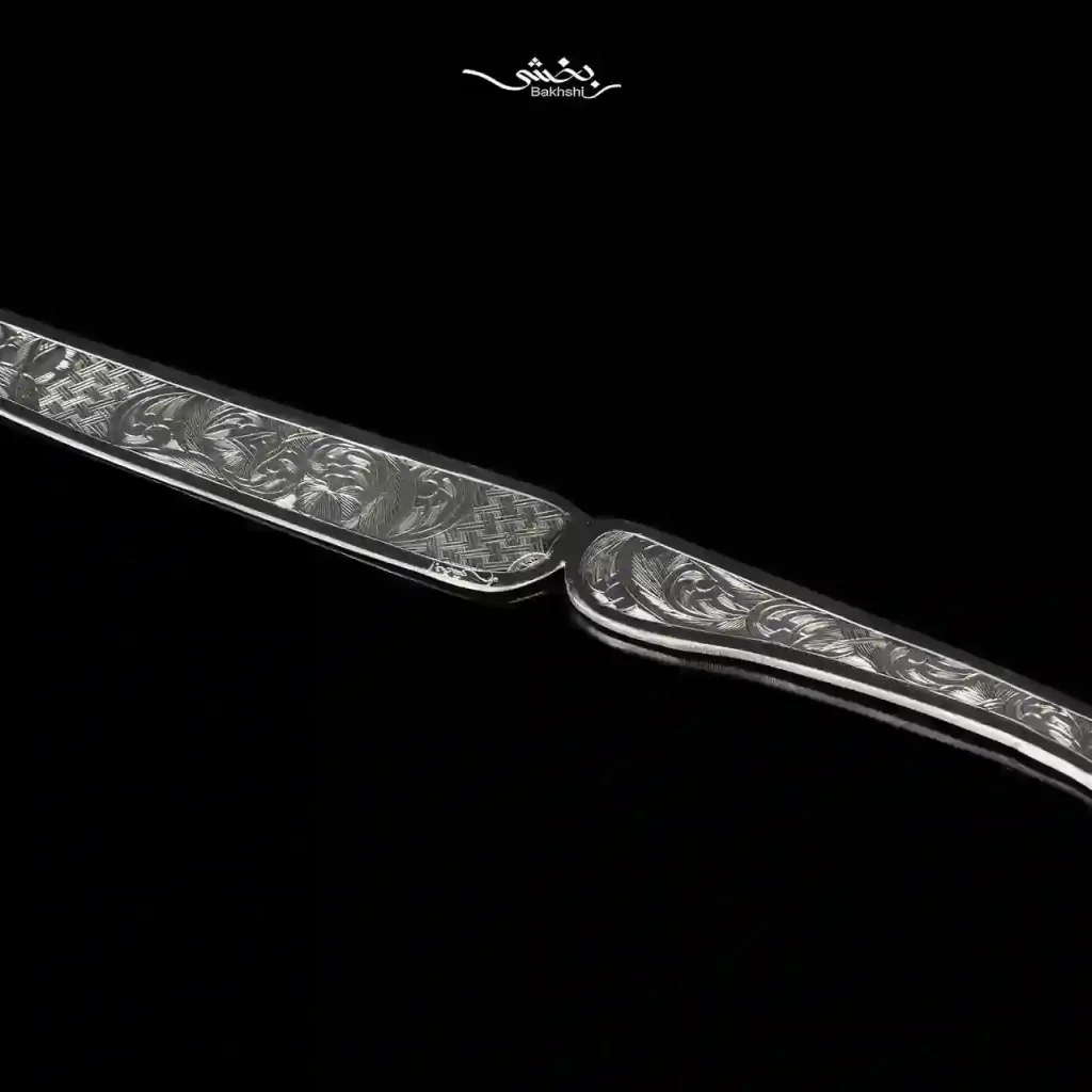 کارد کیک نقره قلم تبریز کد3