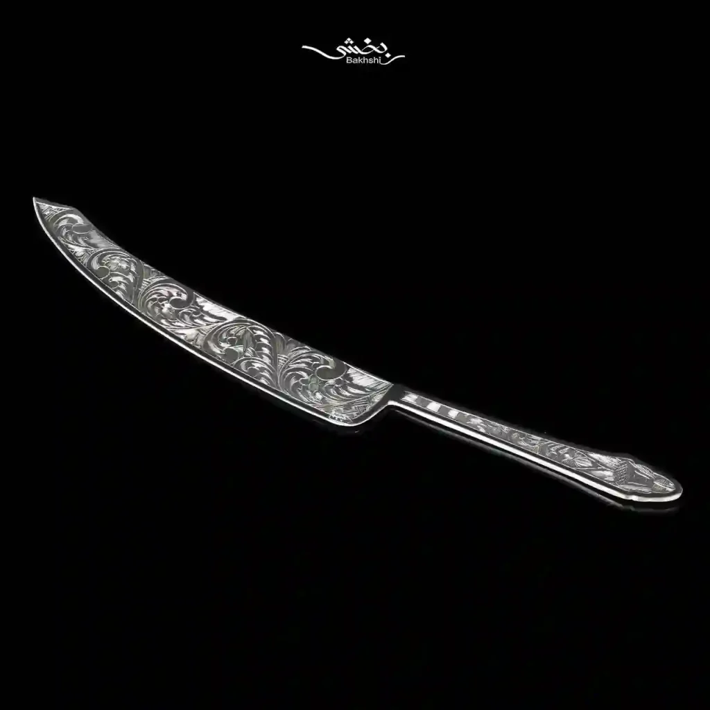 کارد کیک نقره قلم تبریز کد1