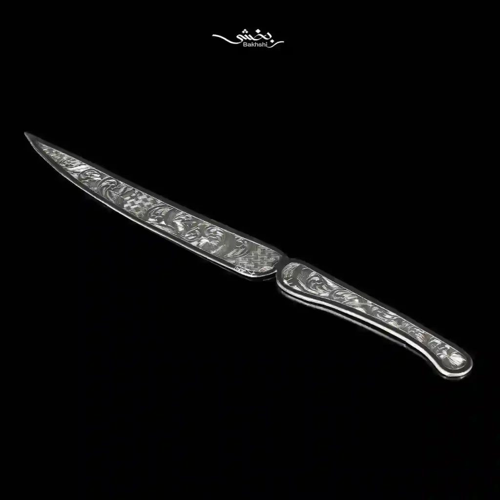 کارد کیک نقره قلم تبریز کد3