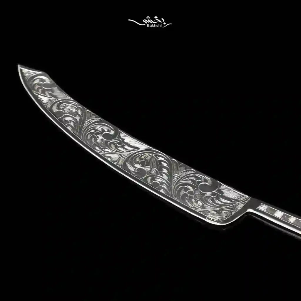 کارد کیک نقره قلم تبریز کد1